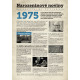Narozeninové noviny 1975 s vlastním textem a fotografií