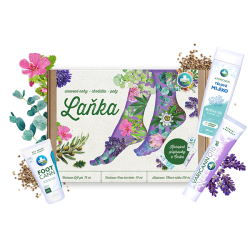 Dárková sada přírodní kosmetiky z konopí LAŇKA - péče o nohy, chodidla a paty