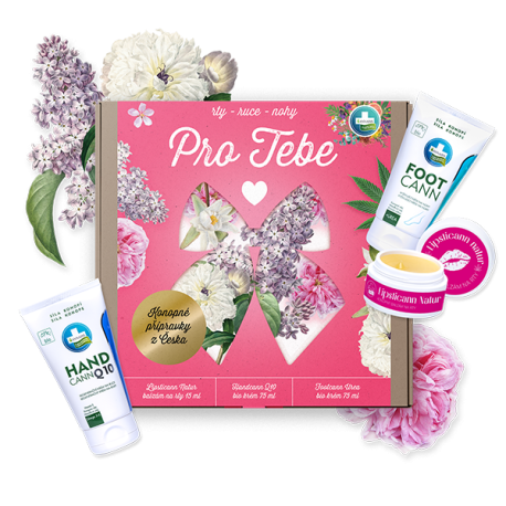 Dárková sada přírodní kosmetiky z konopí PRO BABIČKU