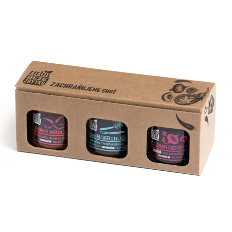Grilovací balíček dobrot - Ciburger Hot, BBQ, Ohnivý křídla