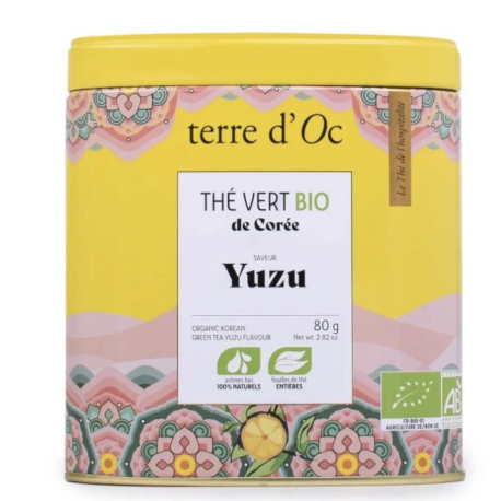 Korejský zelený čaj s YUZU v plechovce