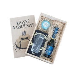 Dřevěná bedna k narozeninám - pro muže