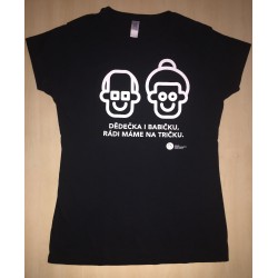 Dětské tričko KRÁSA POMOCI - Dědečka a babičku, rádi máme na tričku
